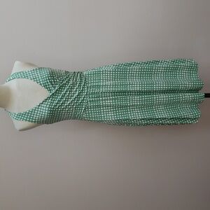 Boden Green and White Polka Dot Dress